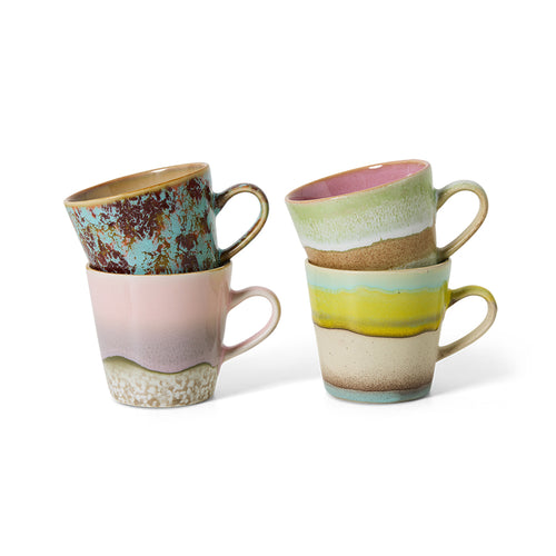 HKLIVING | 70s ceramics americano mugs (set of 4) | Rococo