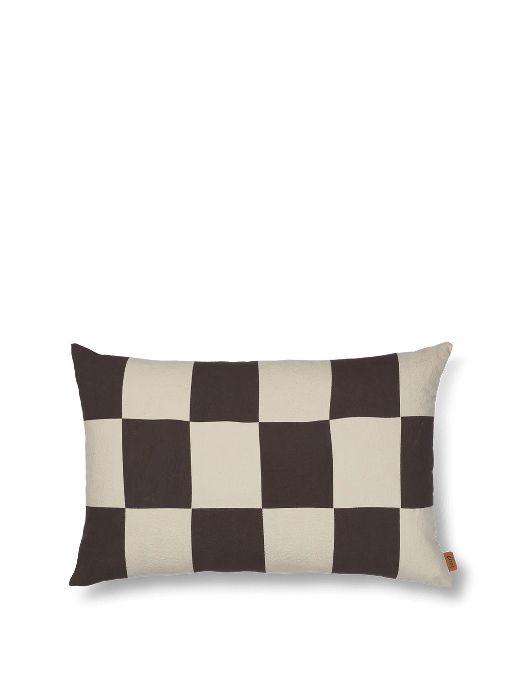 Ferm Living | Fold Patchwork Cushion | Coffee/Undyed