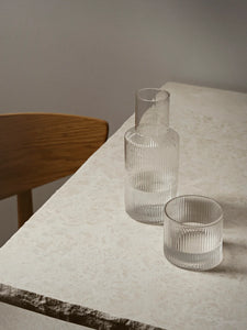 Ferm Living | Clear Ripple Carafe & Glass Set