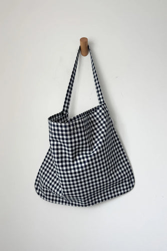Le Bon Shoppe Happy Carry Bag| Navy Gingham