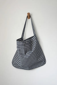 Le Bon Shoppe Happy Carry Bag| Navy Gingham