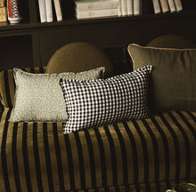 Load image into Gallery viewer, Gabrielle Paris Linen Cushion | Black + White Gingham Check