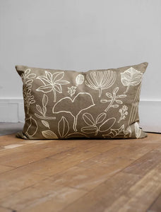 Fine Little Day Botanical Leaves Embroidered Cushion Cover 30 x 58cm BTS CONCEPT STORE
