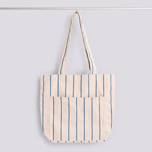 Load image into Gallery viewer, HAY Outdoor Market Tote Bag | Medium | Beige with Blue Stripes - BTS CONCEPT STORE