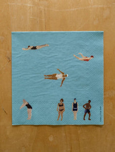 Fine Little Day | Swimmer Print Paper Napkins