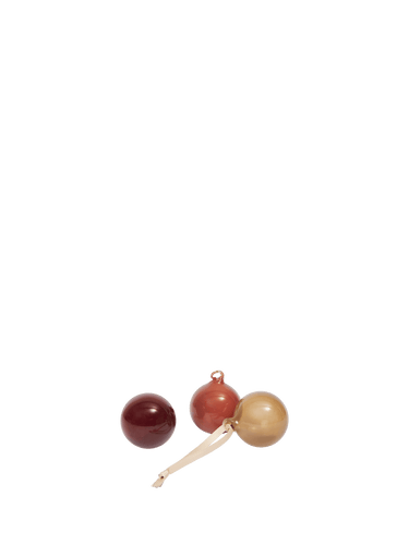FERM LIVING | Christmas Glass Baubles | Roseate Opaque | Set/3 - Medium
