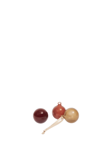 FERM LIVING | Christmas Glass Baubles | Roseate Opaque | Set/3 - Medium