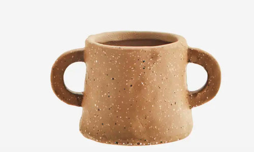 Stoneware Flower Pot With Handles