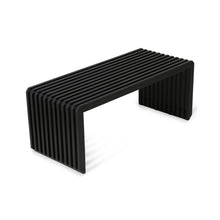 Load image into Gallery viewer, HKliving Black Slatted Wooden Linear Bench | Element