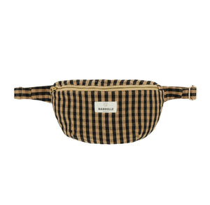 Vichy Cotton Waist Bag | Café