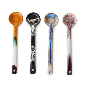 HKLIVING | 70's M Ceramic Spoons | Set of 4 | FORCE