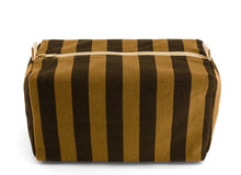 Load image into Gallery viewer, VIC BLACK + CUMIN STRIPE CANVAS TOILETRY/WASH BAG