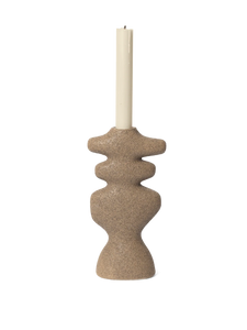 Ferm Living Yara Candle Holder | Large | Dark Sand