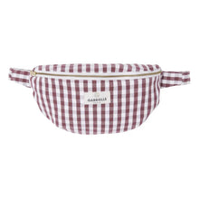 Load image into Gallery viewer, Vichy Cotton Waist Bag | Bordeaux