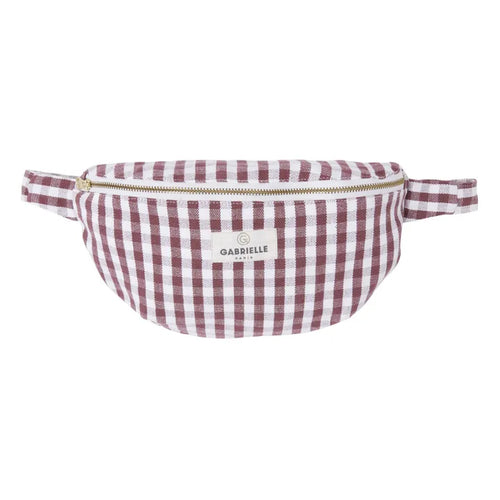 Vichy Cotton Waist Bag | Bordeaux