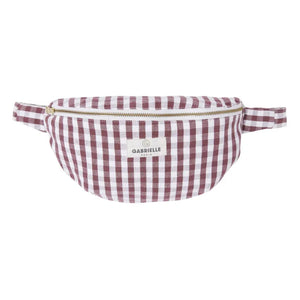 Vichy Cotton Waist Bag | Bordeaux