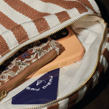 Load image into Gallery viewer, Gabrielle |Cotton Waist Bag | Moka stripes