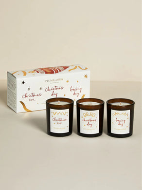 Plum + Ashby | Christmas Eve, Christmas Day, Boxing Day | Votive Set of 3