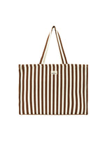 Load image into Gallery viewer, Cotton Weekend Bag | Moka Stripe