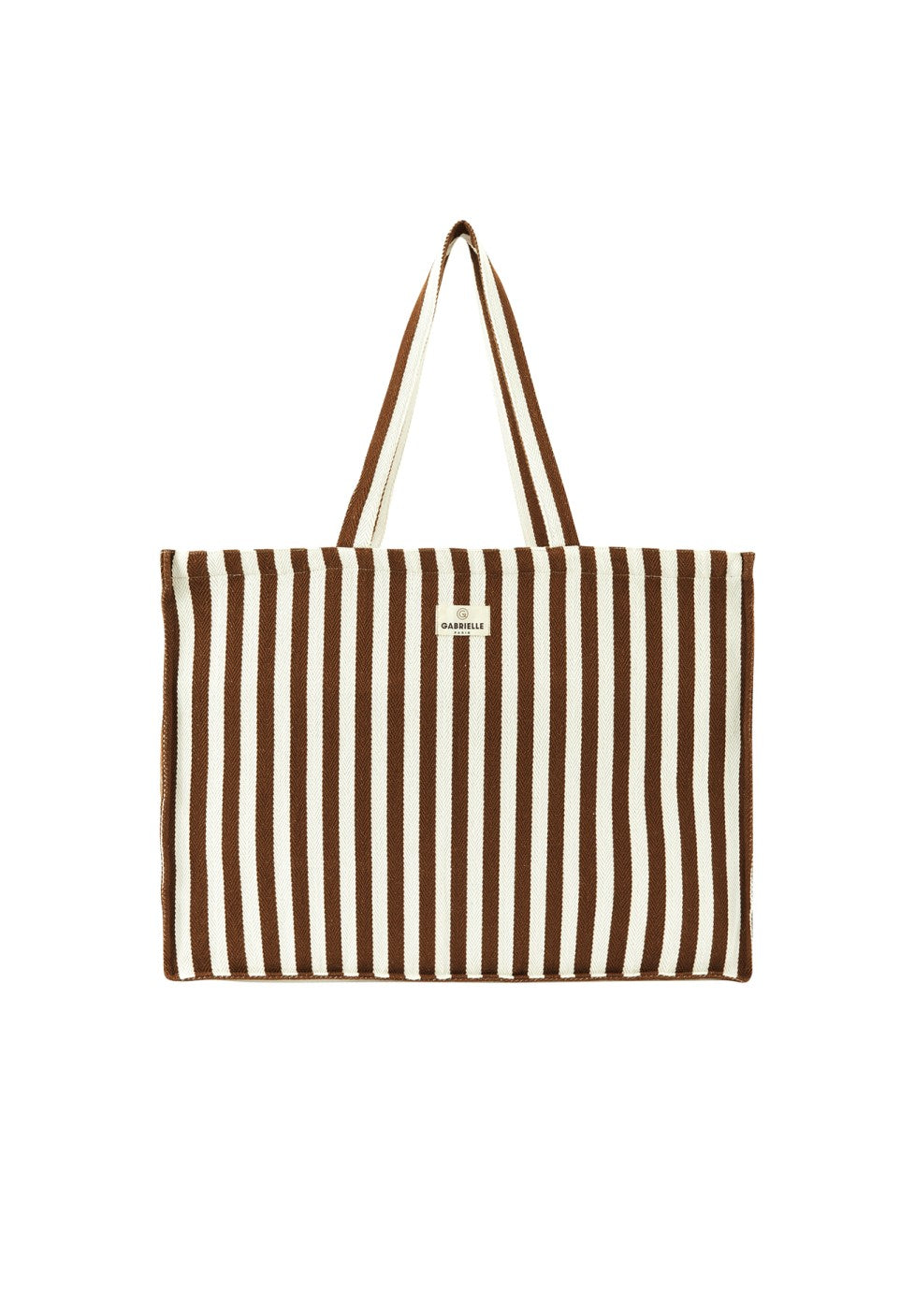 Cotton Weekend Bag | Moka Stripe