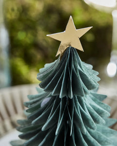 Paper Christmas Tree Decorations | Green | Set of 3