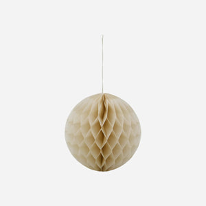 Ivory Round Paper Christmas Decorations | Set/3 | 20cm