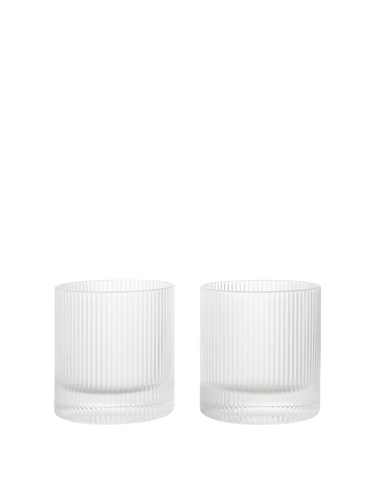 Ferm Living Ripple Tumbler Glasses | set of 2 | Clear