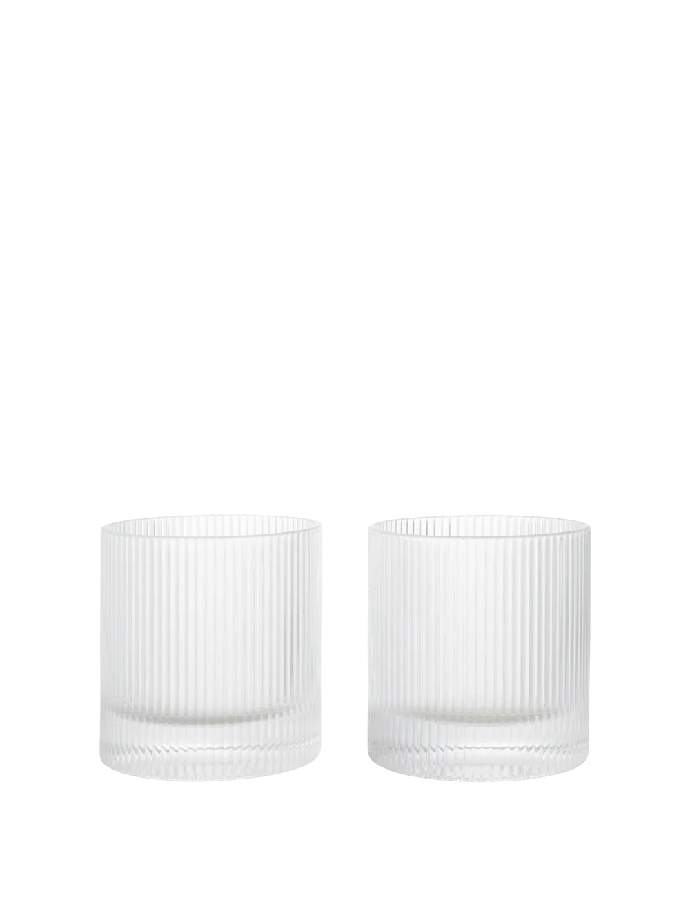 Ferm Living Ripple Tumbler Glasses | set of 2 | Clear