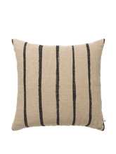 Load image into Gallery viewer, Ferm Living | Oleo Washed Linen Cushion | Natural / Black Stripe - BTS CONCEPT STORE