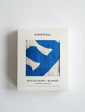 Load image into Gallery viewer, FINE LITTLE DAY NIGHTFALL MUSLIN SHAWL/SCARF | BLUE - BTS CONCEPT STORE