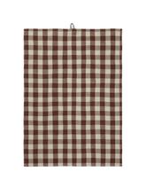Load image into Gallery viewer, Ferm Living Hale Tea Towel | Cinnamon/Grey Green - BTS CONCEPT STORE