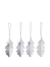 Load image into Gallery viewer, Ferm Living Oak Leaf Ornaments | Silver | Set of 4 - BTS CONCEPT STORE