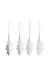 Load image into Gallery viewer, Ferm Living Holly Leaf Ornaments | Silver | Set of 4 - BTS CONCEPT STORE