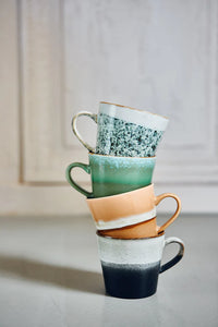 HKliving 70s ceramic Cappuccino Mugs | Virgo | Set of 4