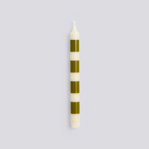 HAY Patterned Candle | Army green + Off white