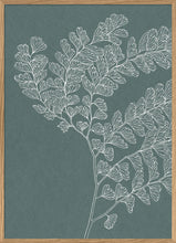 Load image into Gallery viewer, Fern Leaf Print Green | Oak framed