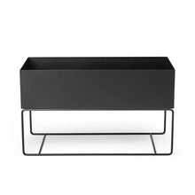 Load image into Gallery viewer, Ferm Living Low Large Black Plant Box with Oiled Oak Lid (EX-DISPLAY)