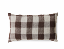 Load image into Gallery viewer, HKliving Linen Woven Check Cushion | Vineyard