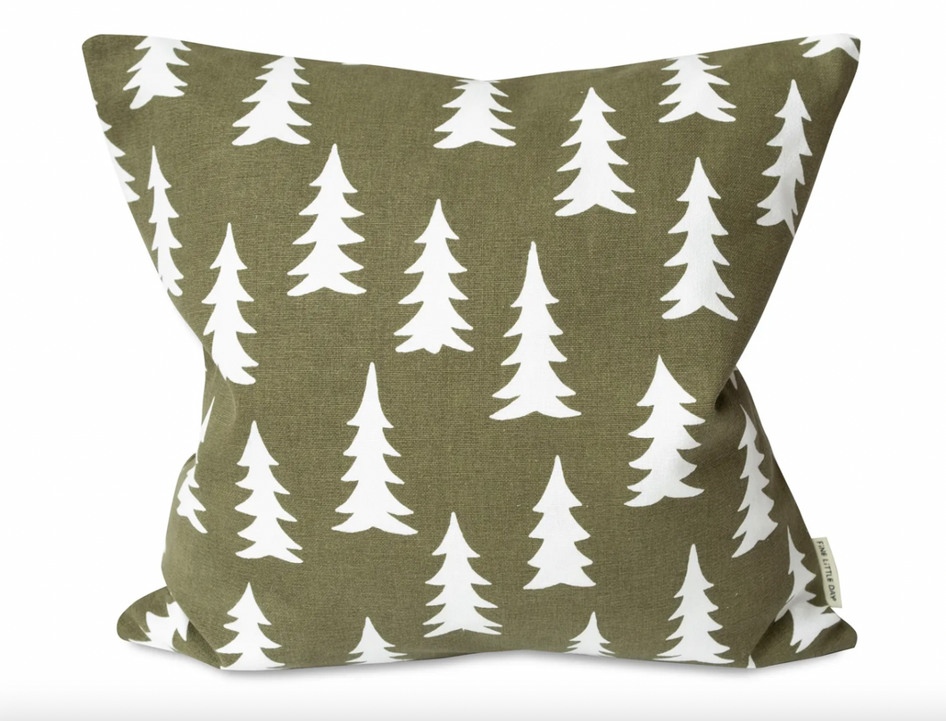 Fine Little Day Gran Tree Cushion | Olive