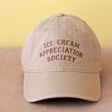 Load image into Gallery viewer, Ice Cream Appreciation Society - Cotton Baseball Cap - Butterscotch