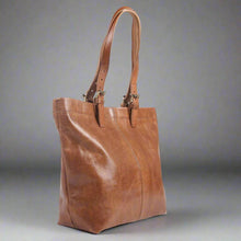 Load image into Gallery viewer, Tan Leather Tote bag | adjustable strap - BTS CONCEPT STORE