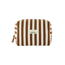 Load image into Gallery viewer, Moka Stripes Cotton Toiletry Bag