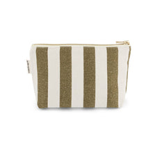 Load image into Gallery viewer, SOFIA POUCH | OLIVE / GREIGE STRIPE