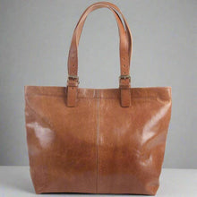 Load image into Gallery viewer, Tan Leather Tote bag | adjustable strap - BTS CONCEPT STORE