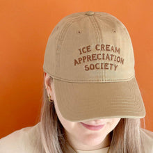 Load image into Gallery viewer, Ice Cream Appreciation Society - Cotton Baseball Cap - Butterscotch