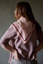 Load image into Gallery viewer, Gabrielle Paris Vermilion Stripes Cotton Voile Scarf - BTS CONCEPT STORE