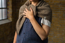 Load image into Gallery viewer, Triangle Scarf | Cedar Brown Stripe