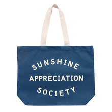 Load image into Gallery viewer, Sunshine Appreciation Society - Ocean Blue Canvas Tote Bag