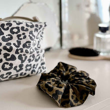 Load image into Gallery viewer, HAIR SCRUNCHIE | OLIVE LEOPARD