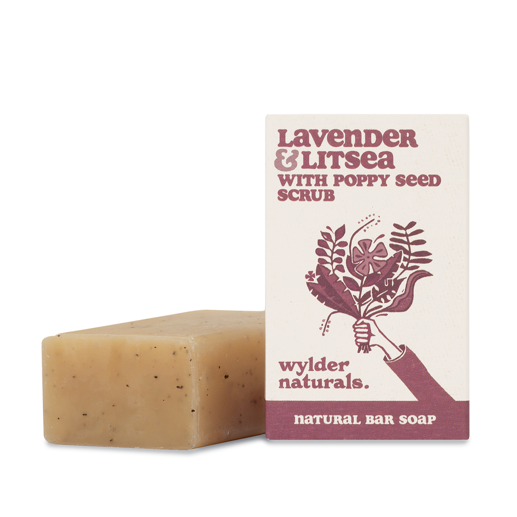 Wylder | Lavender & Litsea with Poppy Seed Scrub Natural Bar Soap